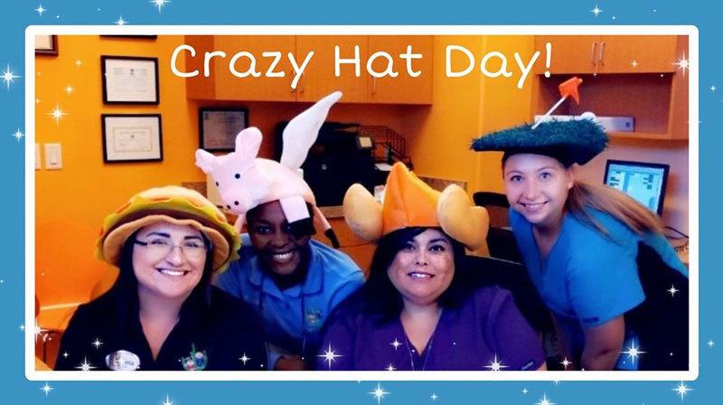 Crazy Hat Day staff photo